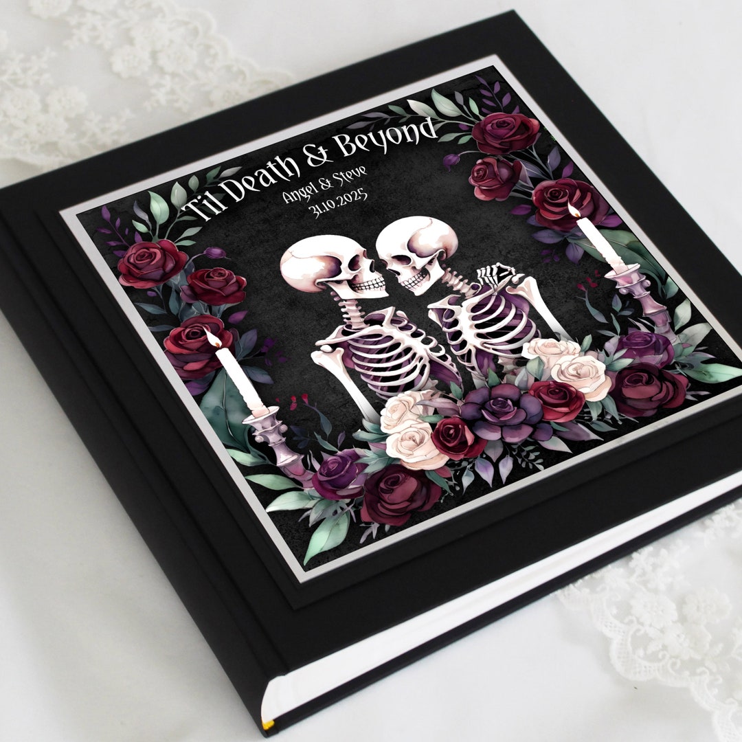 Boxed and Personalised Til Death & Beyond Skeleton Gothic Alternative ...
