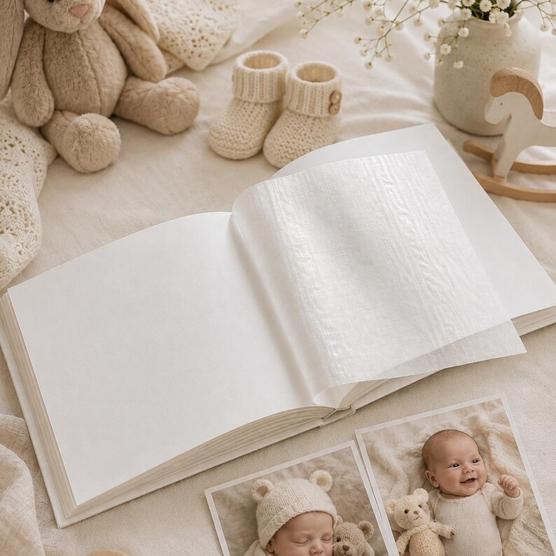 Personalisiertes und verpacktes Winnie-Puuh-Fotoalbum für die Geburt Bild 7