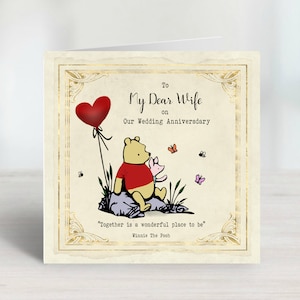 Carte d'anniversaire personnalisée vintage Winnie l'ourson et porcelet - Ensemble, c'est un endroit merveilleux où être