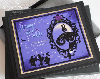 Nightmare before Christmas wedding guest book alternative Halloween guestbook Jack and Sally wedding gift Oogie Boogie wedding guest book