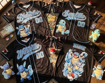 Poke Family Matching Baseball Jersey, Parents, Poke Gift Family, Birthday Tees Gift, Father Day Mother Day Tees,Poke Monsters Shirt for Kids