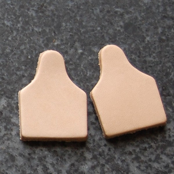 Leather Earring Blanks (Pair) DIY Eartag Stamp Dye Paint