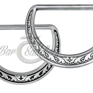 Floral Stainless Steel Saddle Dee
