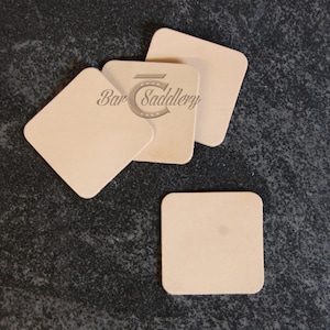Square Coaster Blanks - Vegetable Tanned