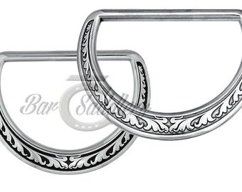Floral Stainless Steel Saddle Dee