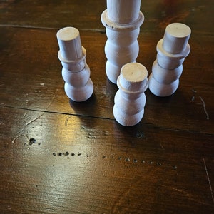 Unfinished Wooden Snowmen