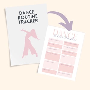 Printable Dance Routine Sheet – Competition Planner and Memory Log for Dancers