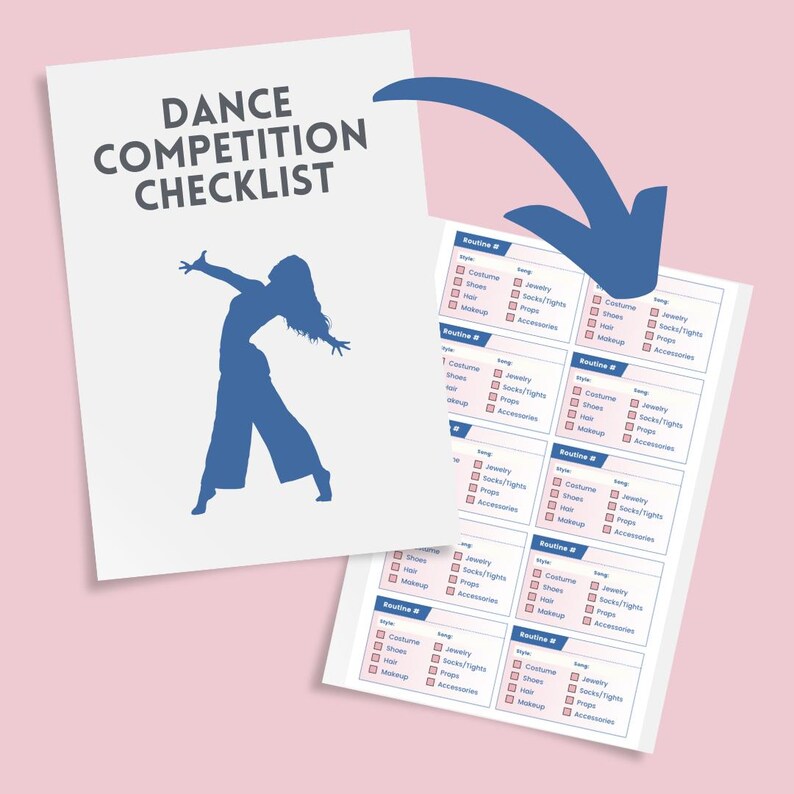 Dance Competition Packing List Printable | Routine Checklist for ...
