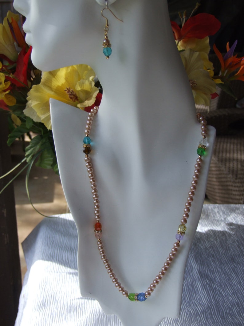 Ecru Pearls with crystals 0330nk
