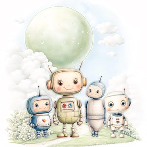 Preview of LITTLE ASTRONAUT - Digital papers and images fussy cut by Anna Zaprzelska Room of Crafts - video.