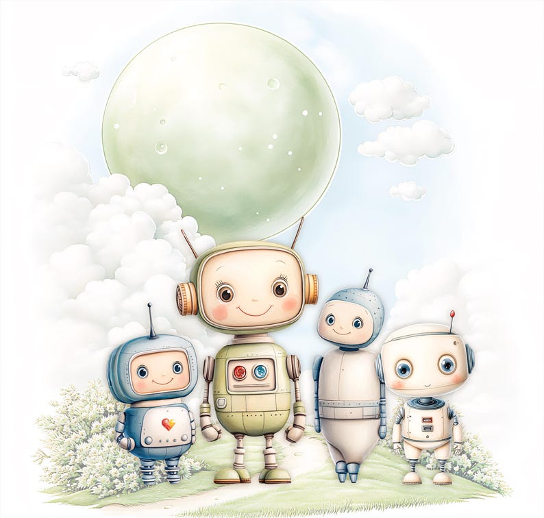 Preview of LITTLE ASTRONAUT - Digital papers and images fussy cut by Anna Zaprzelska Room of Crafts - video.