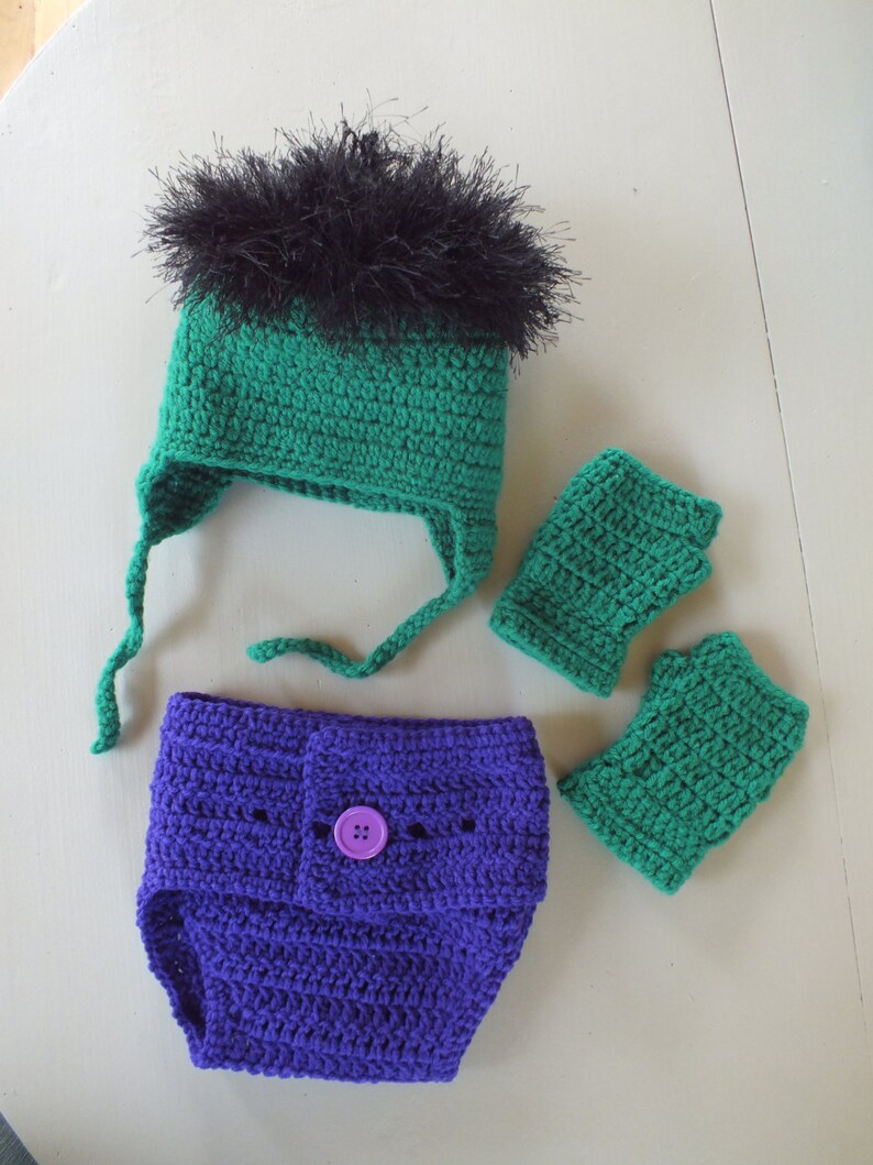 Incredible Hulk Baby Set PDF PATTERN image 3