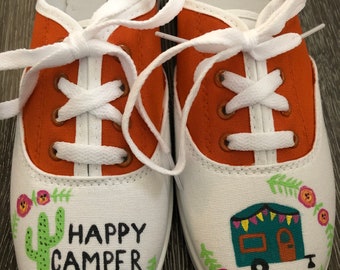 tennis shoes with campers on them