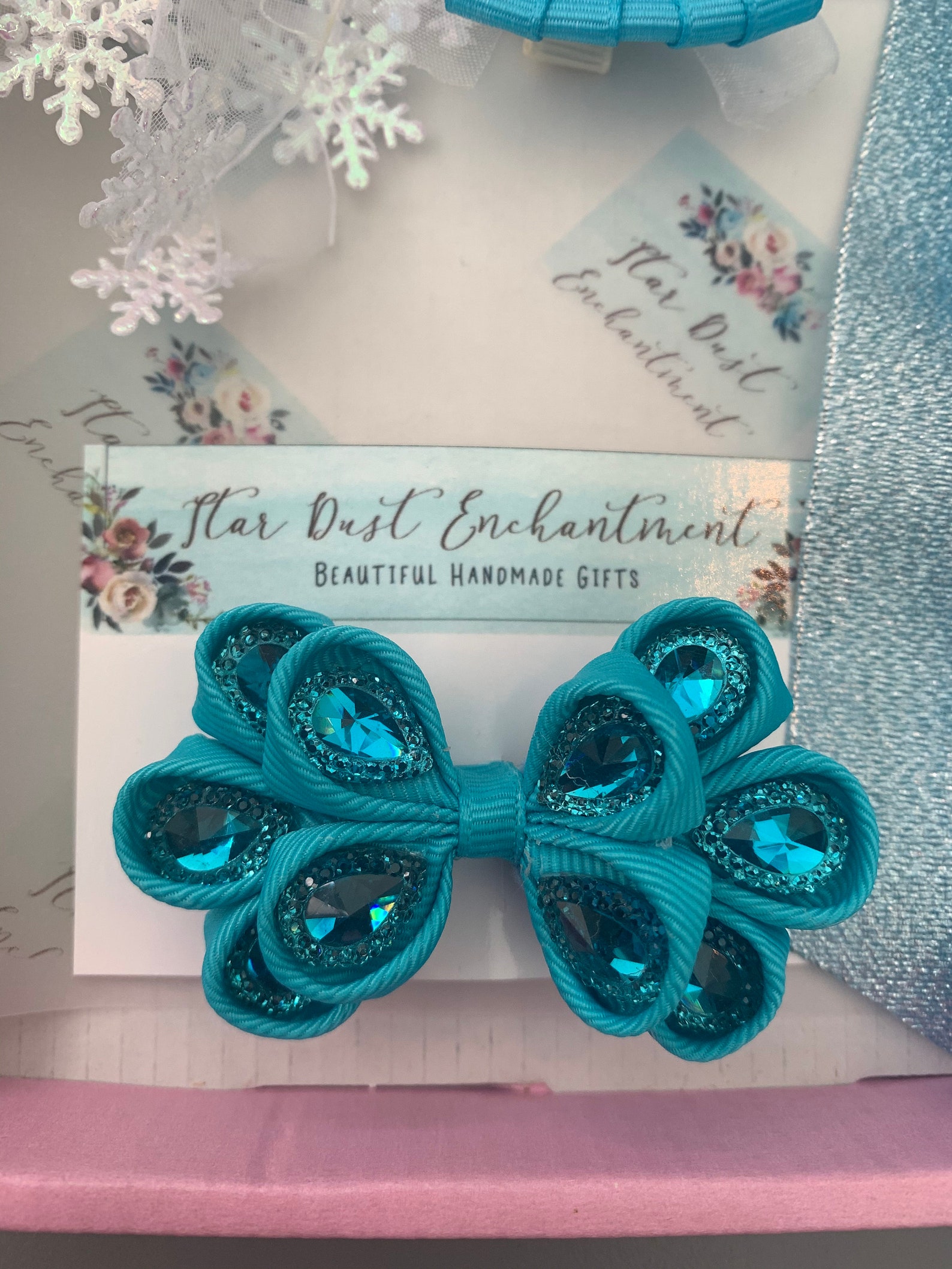 Kids Princess Inspired Hair Bow Box Hair Clip Gift Present Etsy
