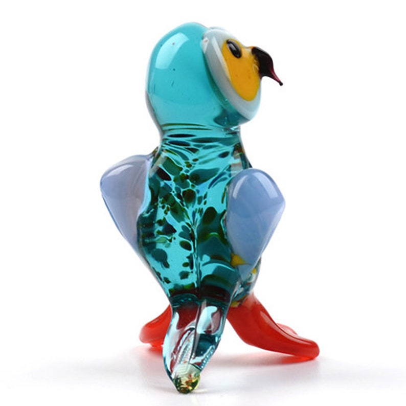 Owl Handblown Glass Figurine Colorful Owl Bird Gift Etsy
