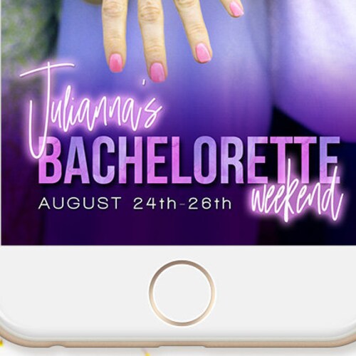 Neon Bachelorette Snapchat Filter Custom Snapchat Geofilter Etsy