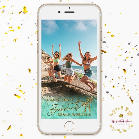Bachelorette Beach Weekend Snapchat Filter, Personalized Digital GeoFilter File Il_570xn