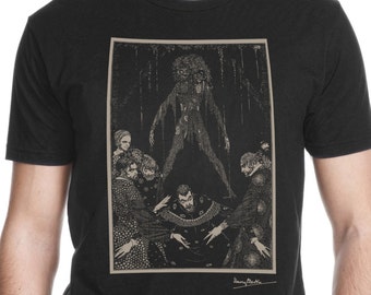 Harry Clarke "The Black Cat" Shirt, Edgar Allan Poe T-Shirt, Gift for Horror Fan, Halloween Style, Goth Fashion, Autumn Aesthetic, Witchy