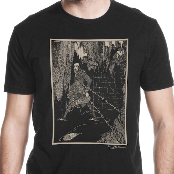 Edgar Allan Poe Shirt, Harry Clarke "The Cask of Amontillado" T Shirt Halloween Shirt, Gift for Bookworm, Book Lover Style, Goth Fashion