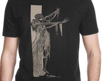 Harry Clarke "Fall of the House of Usher" T Shirt, Edgar Allan Poe Shirt, Halloween Style, Goth Fashion, Witchy Clothing,  Gift for Bookworm