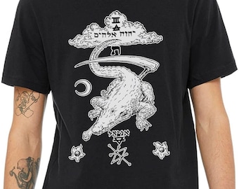 Saturn Talisman Shirt, Witchy Style, Planetary Magic, Occult Fashion, Gift for Witches, Goth Clothing, Esoteric Apparel,  Alligator Shirt