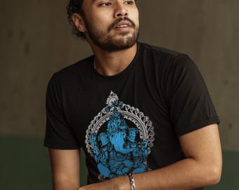 Ganesh T-Shirt: Hand-Screened Hindu Elephant God Graphic Tee