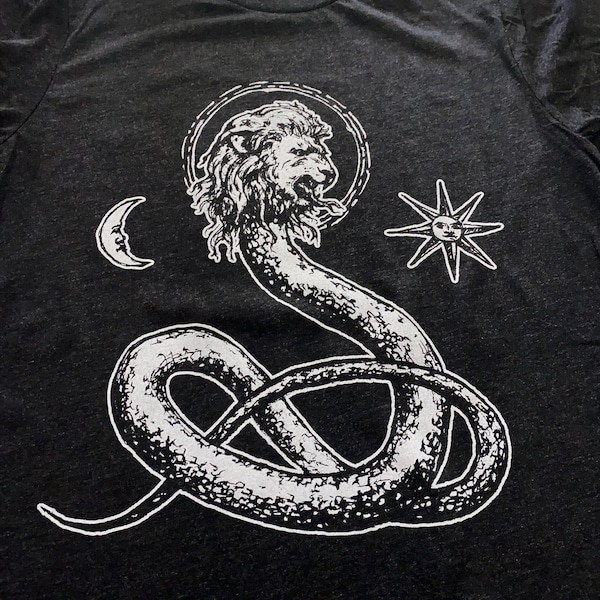 Chnoubis T-Shirt, Occult fashion, Witchy Style, Demonology Shirt, Gift For Occultist, Goth Aesthetic, Gift for Witches, Magic Clothing