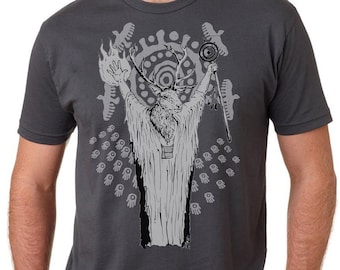 Deer Shaman T-Shirt: Medicine Man Art, Earth Magic