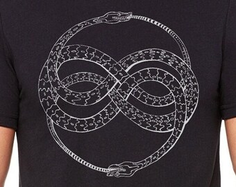 Triblend Ouroboros Shirt, Alchemy Shirt, Occult Fashion, Witchy Style, Snake Design, Magic Clothing, Gift for Witch, Alchemical Symbol