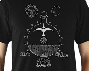 Solve et Coagula Shirt, Gift for Witchy Friends, Alchemical Design, Alchemy Style, Occult Fashion, Alchemist Apparel,  Magic Clothing