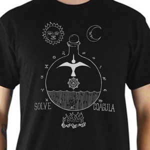 Solve et Coagula Shirt, Gift for Witchy Friends, Alchemical Design, Alchemy Style, Occult Fashion, Alchemist Apparel, Magic Clothing