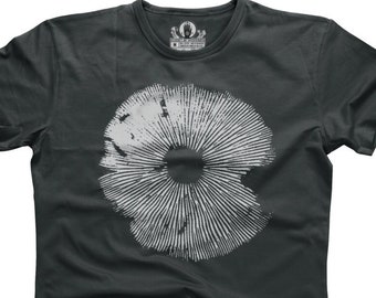 Mushroom Shirt, Spore Print Design, Psilocybe Spore Print Shroom Shirt, Gift for Magic Mushroom Lover, Mycology Style, Mushroom Fashion
