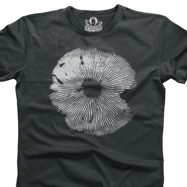 Mushroom Shirt, Spore Print Design, Psilocybe Spore Print Shroom Shirt, Gift for Magic Mushroom Lover, Mycology Style, Mushroom Fashion