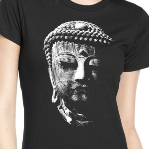Ladies&#39; Great Buddha Shirt, Spiritual Clothing, Meditation Fashion, Boho Style, Yoga Shirt, Mindfulness Apparel, Gift for Buddhist
