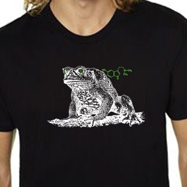 Men's Cane Toad Shirt, Bufo Toad, Psychoactive Toad, Bufotenin Molecule,   Toad Venom