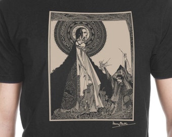 Harry Clarke Illustration "Ligeia" Shirt, Edgar Allan Poe Shirt, Macabre Literature Fans, Goth Style, Gift for Bookworm, Dark Romantic Art