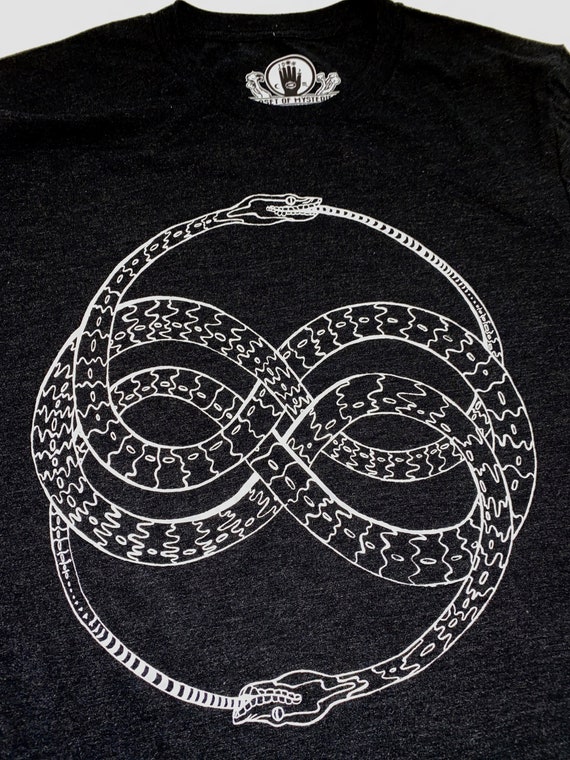 Ouroboros Triblend Shirt: Alchemical Snake Design, Witchy Fashion