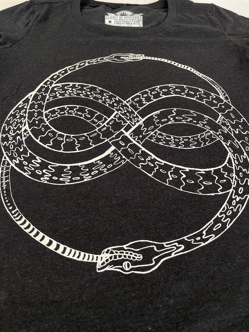Ouroboros Triblend Shirt: Alchemical Snake Design, Witchy Fashion image 2