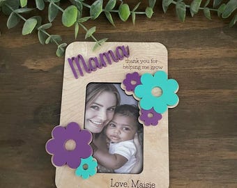Custom Mother's Day Photo Frame, Kitchen Magnet, Magnetic Picture Frame, Mom, Grandmother