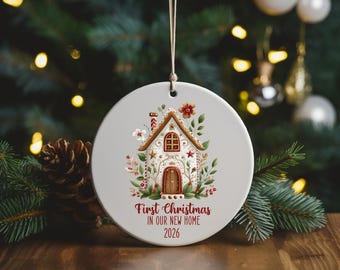 Our First Christmas Together 2026 New Home Ornament Gingerbread Christmas Family Name Ornament Personalized Keepsake Gift