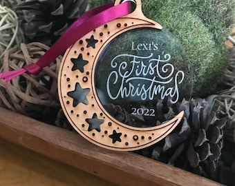 Baby's First Christmas Ornament, Custom Name Ornament, 2024 Ornaments