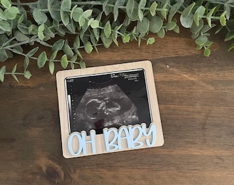 Coming Soon Sonogram Fridge Magnet, Baby Scan Photo Frame, Ultrasound Picture Frame, Baby Reveal Idea, Pregnancy Announcement Keepsake Gift