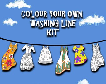 Colour Your Own Washing Line Decorative Bunting