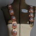 60s Copper and Faux Turquoise Chain Belt and Matching Bracelet