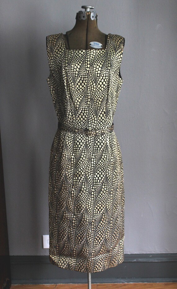 banana republic black and gold dress Banana Republic Charcoal Brown Polka Dot Silk Halter Dress – Blossom Vintage