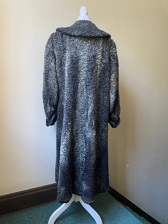 1940s Persian Curly Lamb Fur Long Maxi Midi Coat … - image 2