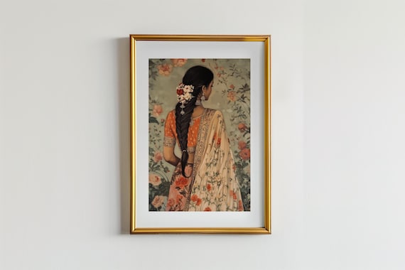 Mughal Indian Woman Art Print: Traditional Desi Decor (Digital Download)