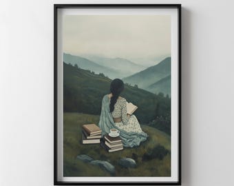 Chai on the hill |  Indian digital art work | Indian paintings, pastel color Indian art | Desi Art | Indian Desi Girl | Chai painting