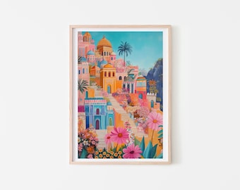 Indische Stadtansicht Kunstdruck Stadtbild Stadtbild Stadtbild Stadtbild (Digitaler Download)