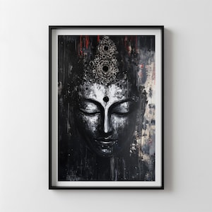 Indian Queen Black And White Abstract Painting | Digital Painting | Indian Home Decor | Indian Wall Art | South Asian Paintings | Desi Art
